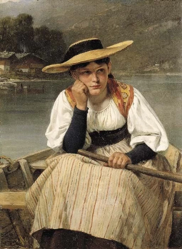 Ritratto di ragazza in barca
